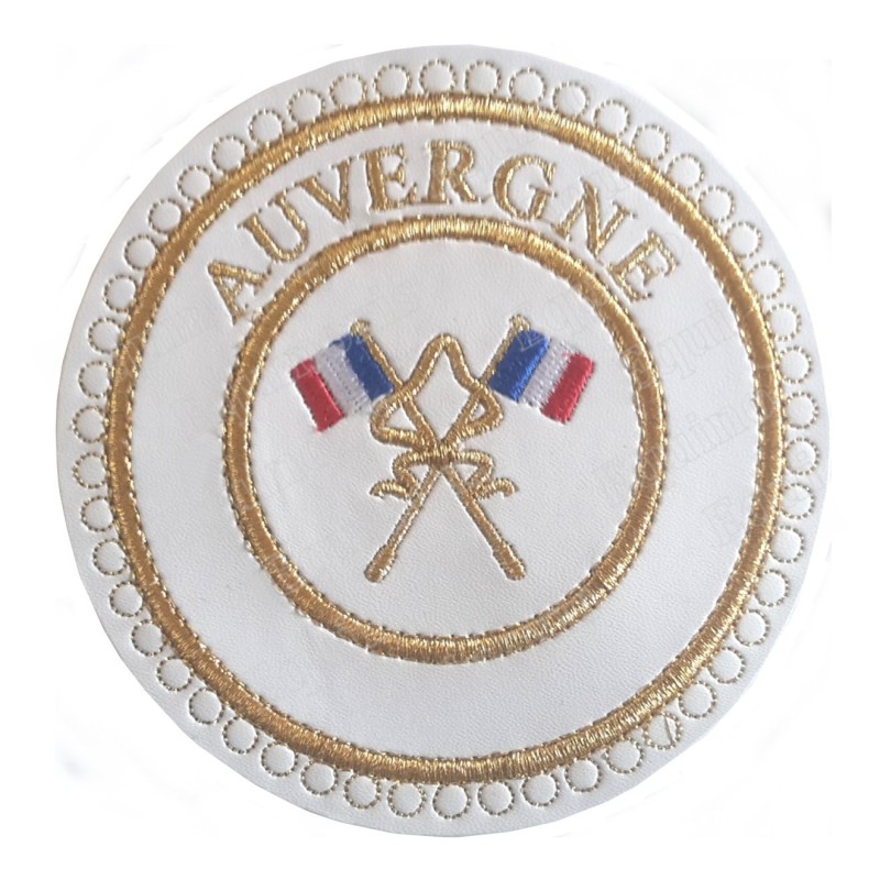 Badge / Macaron GLNF – Grande tenue provinciale – Passé Grand Porte-Etendard – Auvergne – Brodé machine