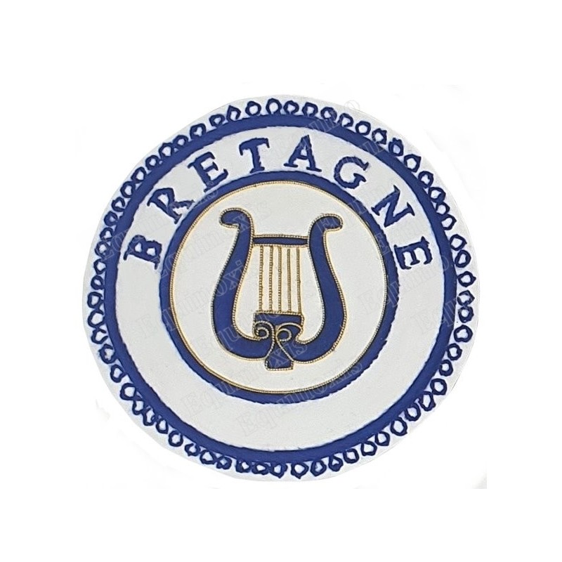 Badge / Macaron GLNF – Petite tenue provinciale – Grand Organiste – Bretagne – Brodé main