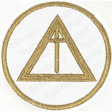 Badge / Macaron GLNF – Arche Royale Domatique – Officier National – Grand Gardien – Brodé machine