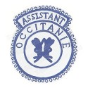 Badge / Macaron GLNF – Petite tenue provinciale – Assistant Grand Secrétaire – Occitanie – Brodé main