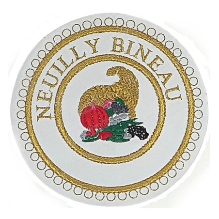 Badge / Macaron GLNF – Grande tenue provinciale – Grand Intendant – Neuilly Bineau – Brodé machine