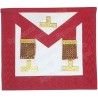 Tablier maçonnique en cuir – REAA – Vénérable Maître – 3 taus + penderilles